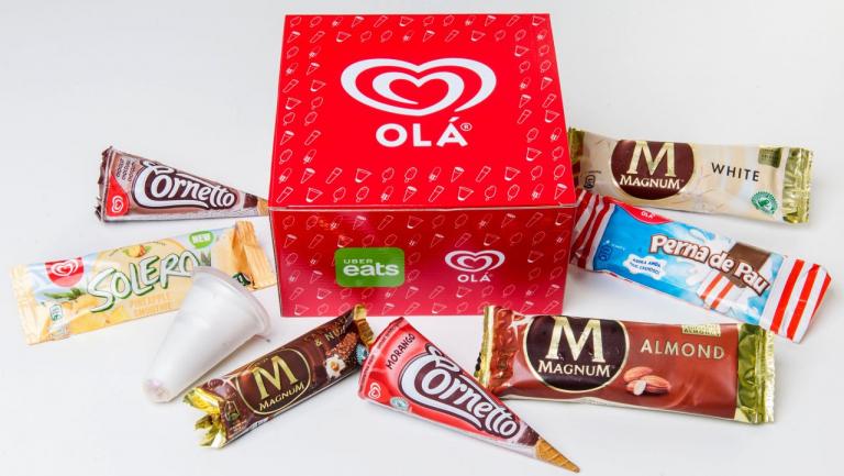 Uber Eats entrega hoje os gelados da Olá em casa sem cobrar a entrega