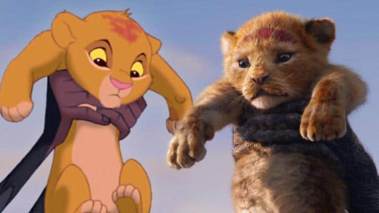 Como fica o remake de “The Lion King” lado-a-lado com o filme de animação?