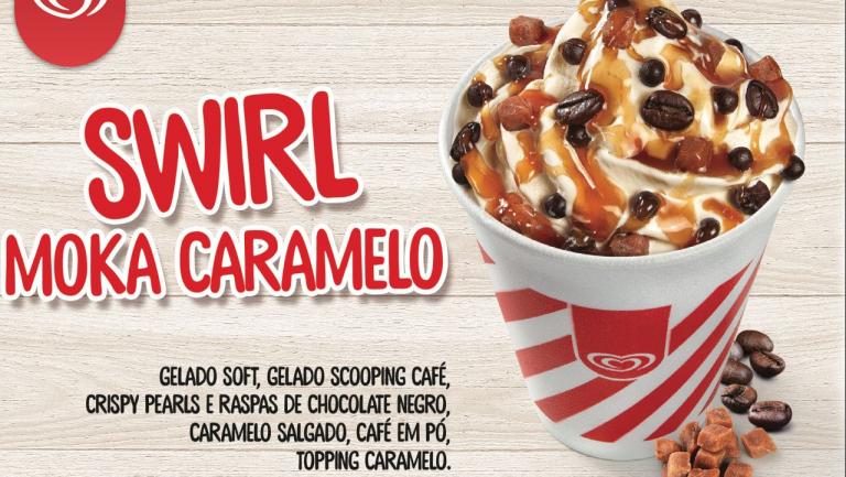O novo Swirl Moka Caramelo é o gelado indicado para este outono