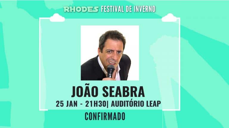(Terminado) Passatempo – Temos 2 bilhetes duplos para o espetáculo de João Seabra no Rhodes Festival de Inverno