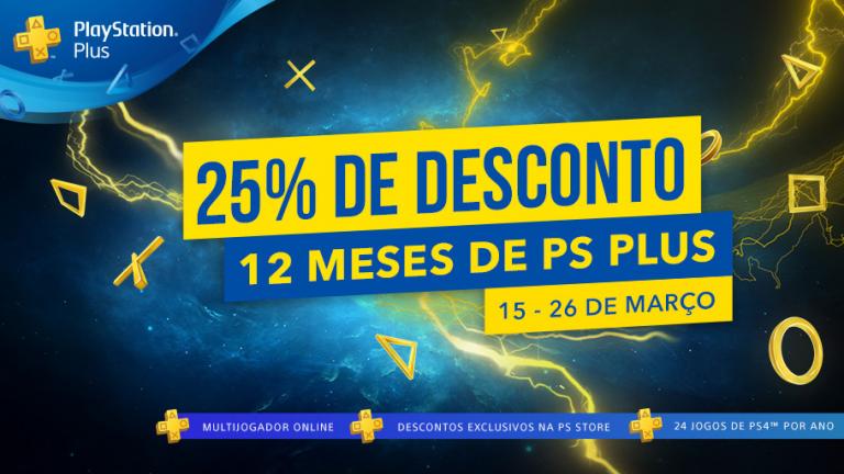 Atualiza o teu PlayStation Plus com 25% de desconto até dia 26 de março