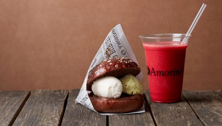 Gelataria Amorino já vende um hambúrguer de gelado
