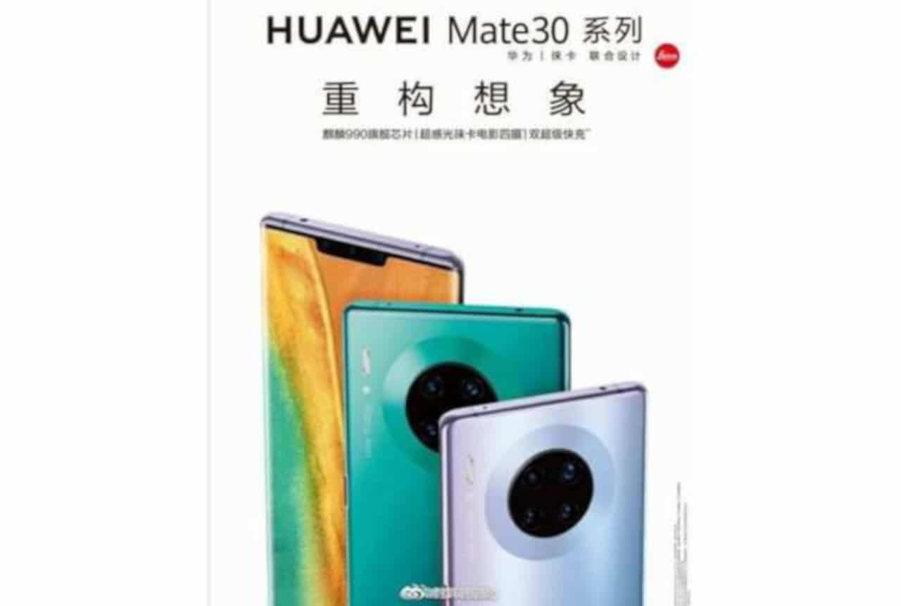 Huawei Mate 30 Pro. É este o aspeto do novo smartphone? 1 poster huawei mate 30 pro
