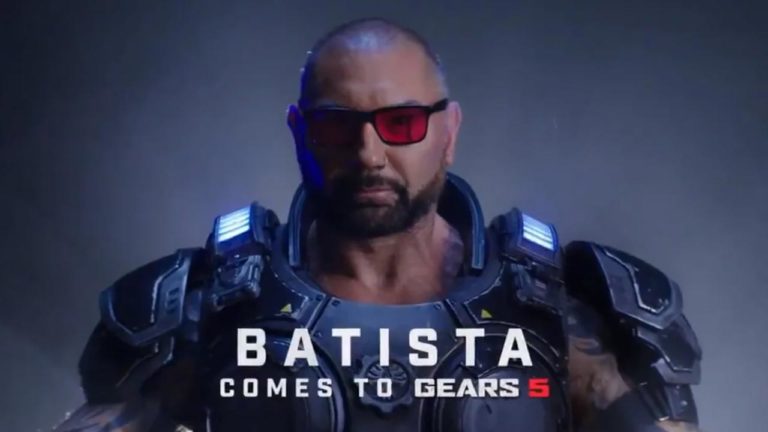 Dave Bautista já está pronto para a ação em Gears 5