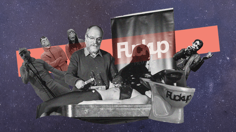 Na Fuckup Nights os participantes falam sobre os seus falhanços