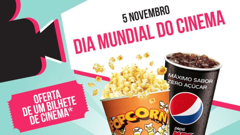 Cinema City oferece bilhete de cinema a quem comprar bebida e pipocas grandes