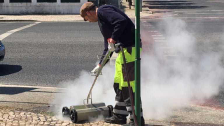 Almada deixou de usar glifosato para controle de ervas nos passeios e espaço público do concelho
