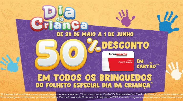 Dia da Criança. Intermarché dá descontos de 50% em cartão na compra de brinquedos