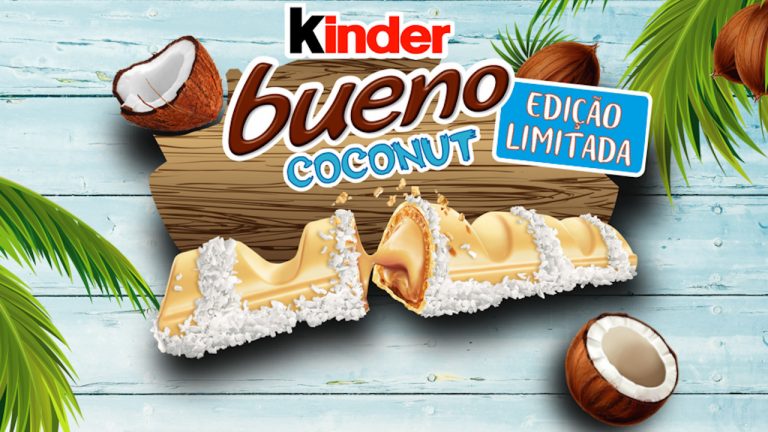 Chegou um Kinder Bueno de coco às prateleiras dos supermercados