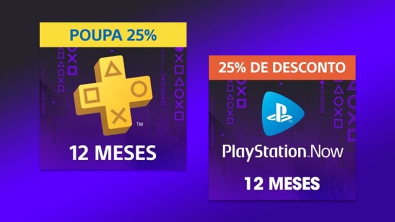 Aproveita para ativar o PS Plus e o PS Now com desconto de 25%