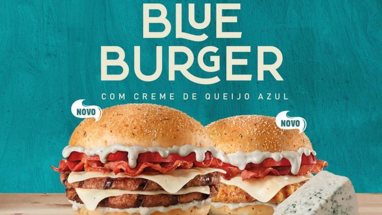 O novo Blue Burger do Burger King é dedicado aos fãs de queijo azul