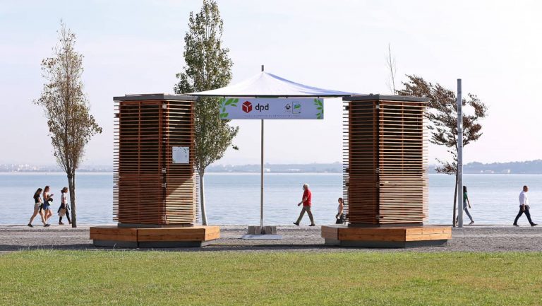 DPD instalou uma estrutura de madeira em Lisboa para melhorar a qualidade do ar