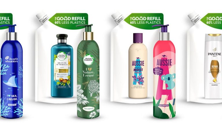 Embalagens de alumínio reutilizáveis da h&s, Pantene, Herbal Essences e Aussie chegam ao mercado em 2021