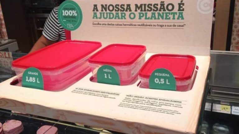 Já é possível reutilizar embalagens na charcutaria e take away no Continente