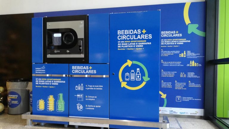 Bebidas+Circulares - 11 máquinas para devolução automática de embalagens de bebidas para reciclagem