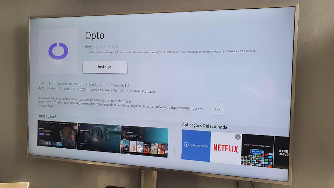 OPTO - smart TV da Samsung