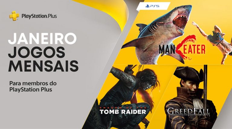 O PS Plus abre o ano com aventuras e tubarões