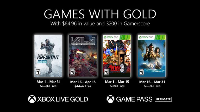 Os Xbox Games With Gold de março apostam na ação