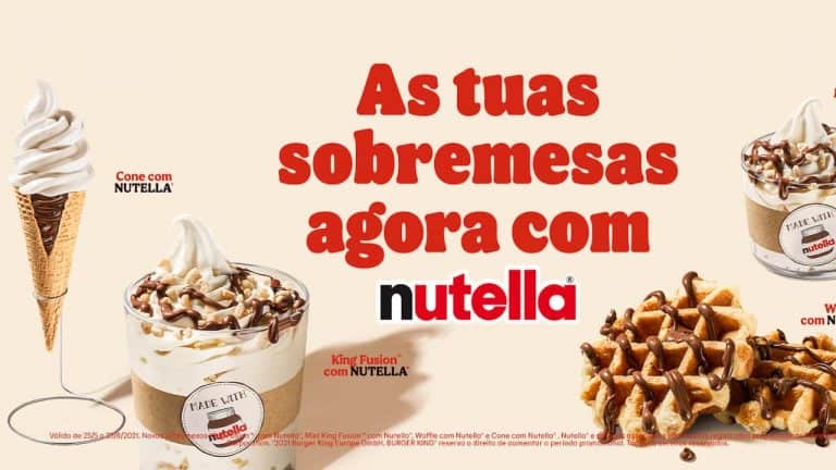 Burger King passa a vender sobremesas com Nutella