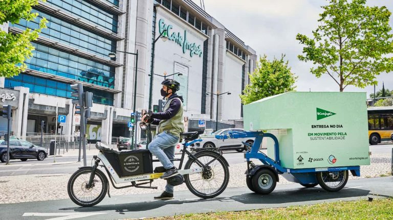 Encomendas do El Corte Inglés Lisboa vão ser distribuídas no próprio dia através de bicicleta elétrica