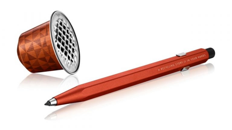 Nespresso junta-se à Caran D´Ache para criar a primeira lapiseira feita com alumínio de cápsulas recicladas