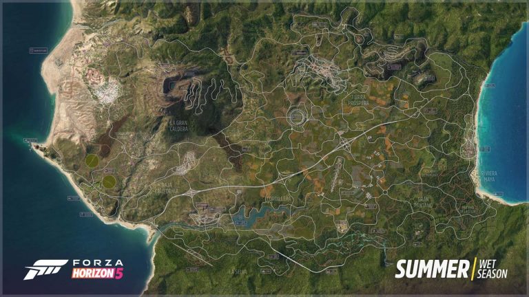 A Playground Games revelou o mapa de Forza Horizon 5