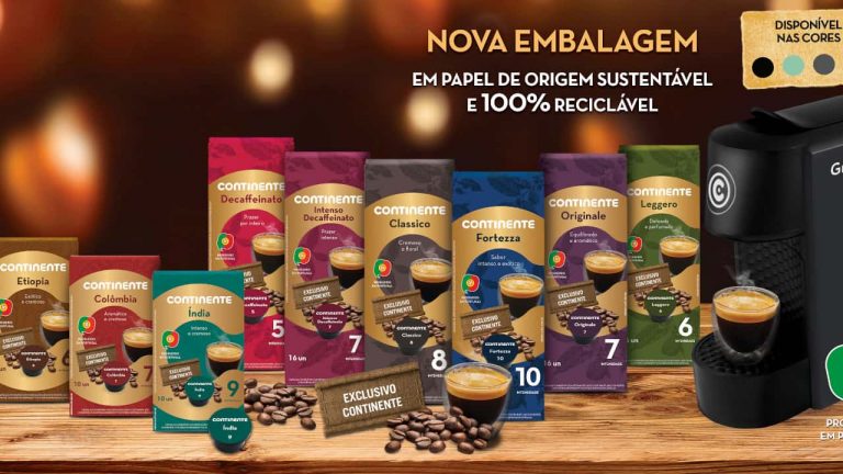 As embalagens das cápsulas de café do Continente estão mais sustentáveis