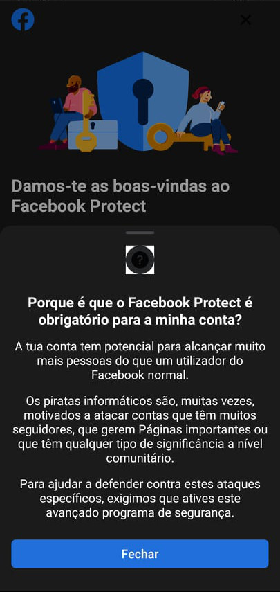 facebook protect terceiro passo