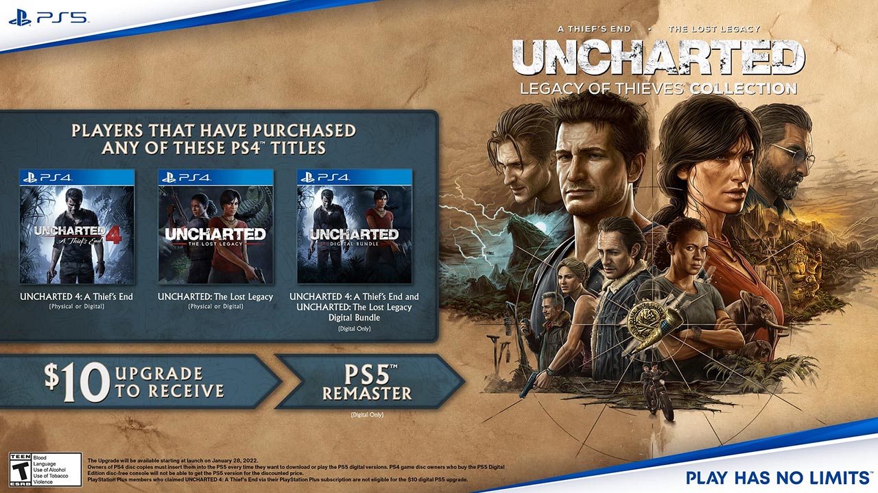 uncharted legacy of thieves upgrade