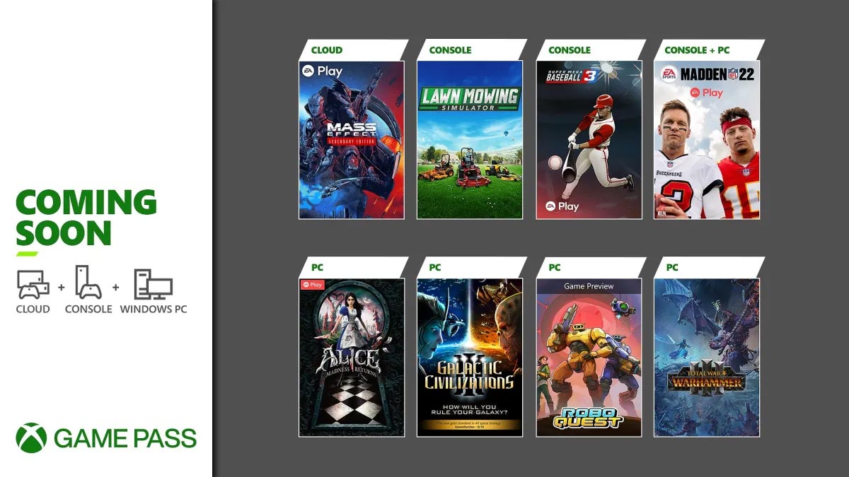 Xbox Game Pass de fevereiro 2022