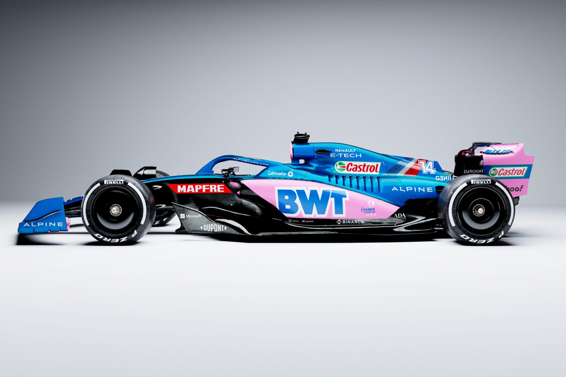 2022 BWT Alpine F1 Team Launch A522 Blue single seater