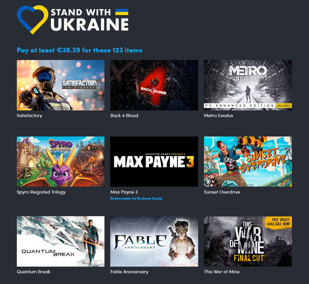 humble bundle stand with ucraine