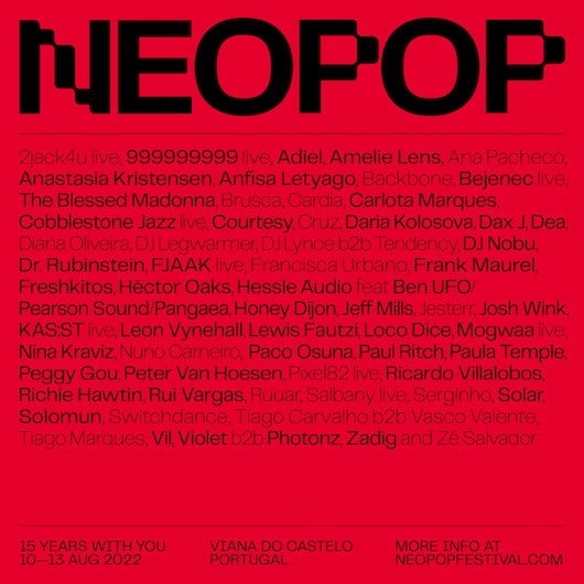 Cartaz do Neopop Festival 2022