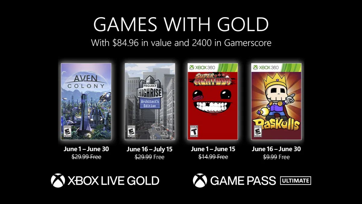 Xbox Games with Gold de junho 2022