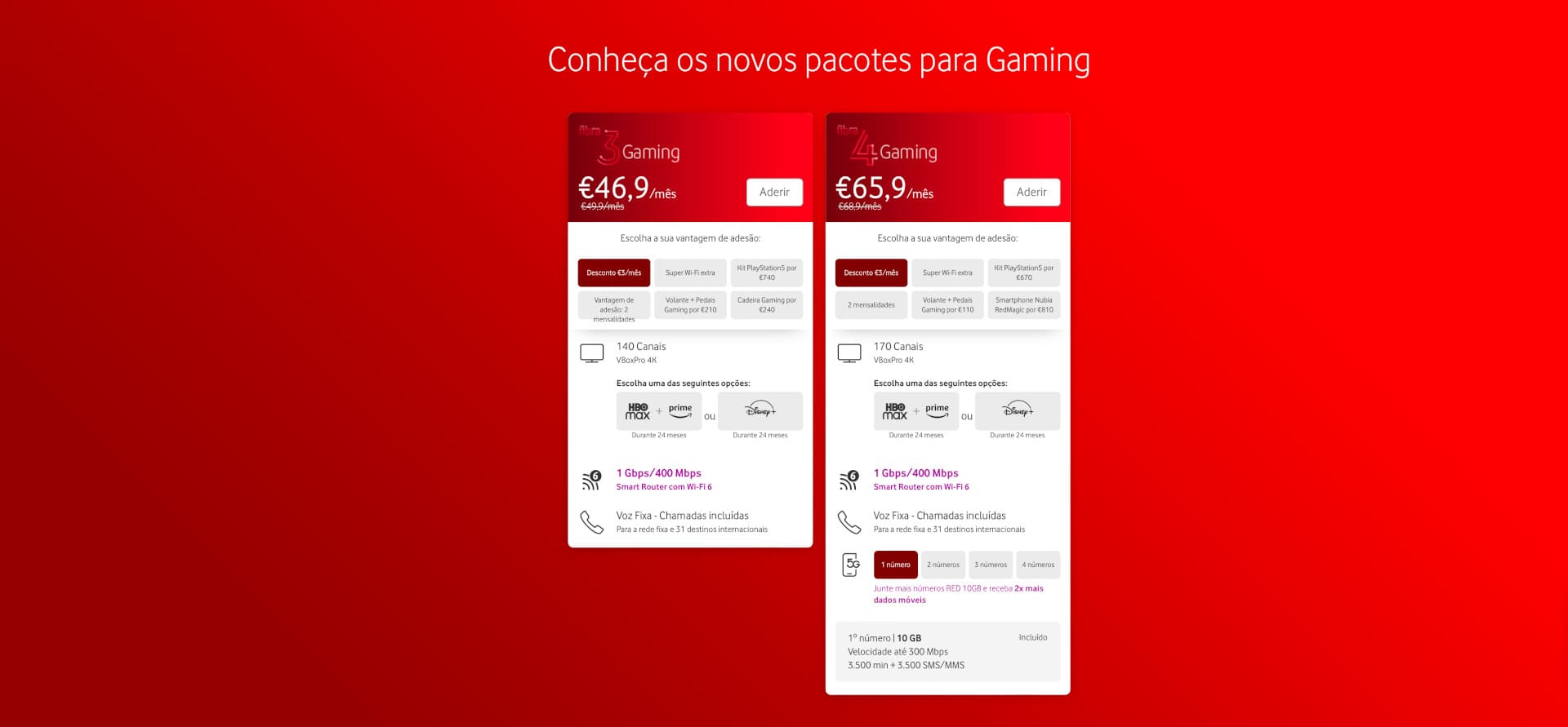 Fibra Gaming Vodafone