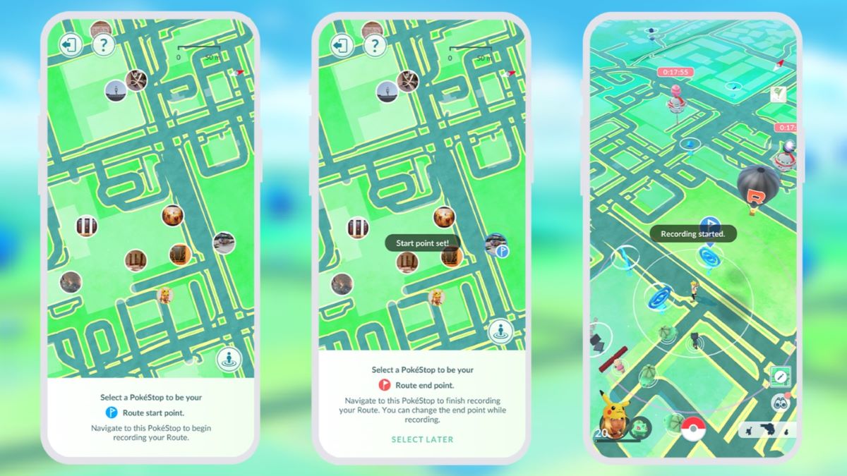 create route pokemon go