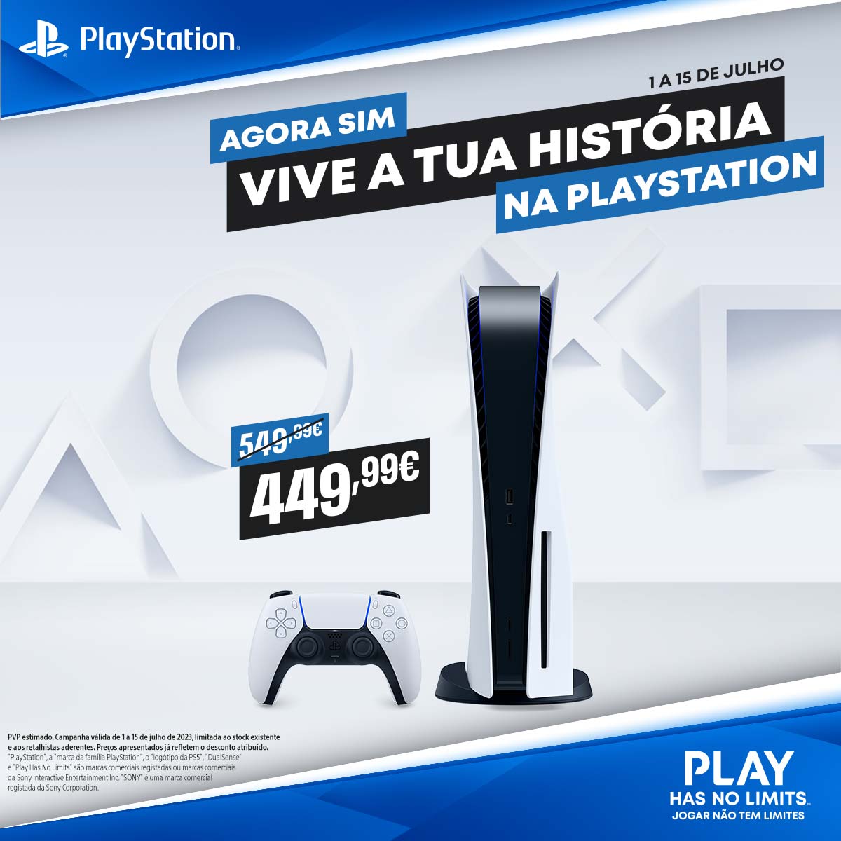 promocao playstation 5 44999 euros