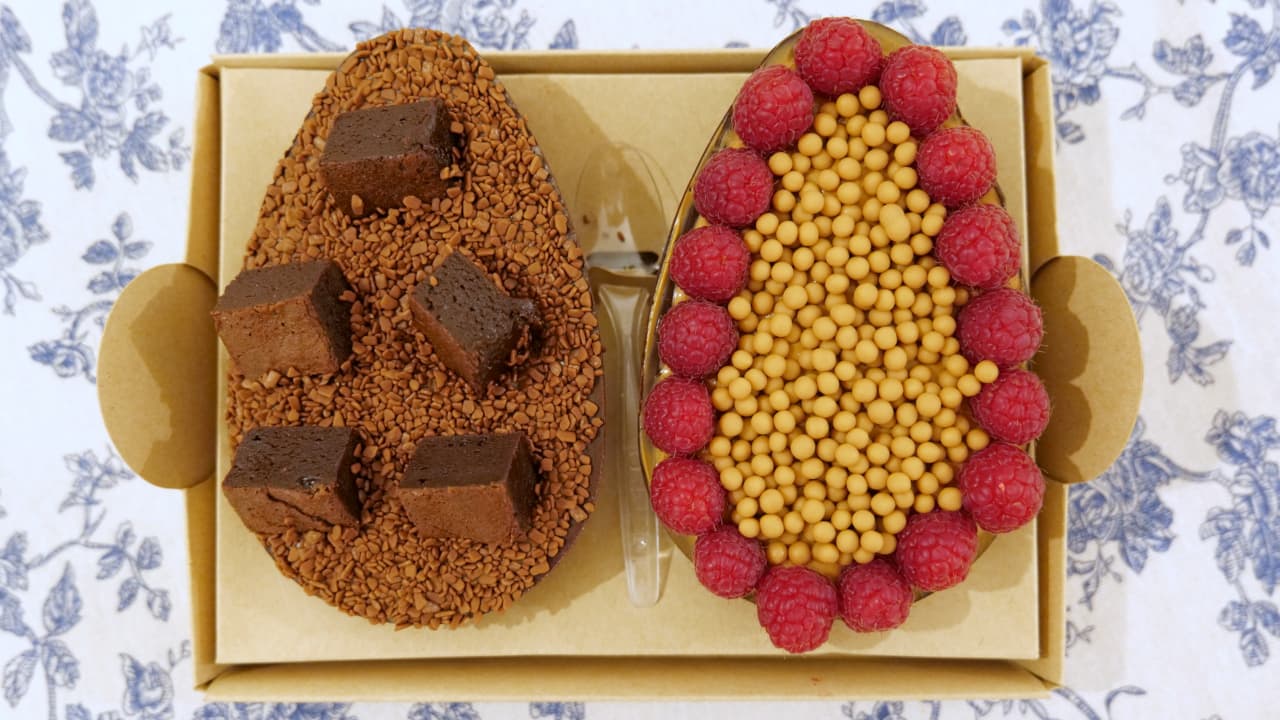 5 ovos recheados, uma Taça e um Ninho. É esta a proposta dos Doces Teresa Pyrrait para a Páscoa 1 Doces Teresa Pyrrait - Páscoa 2024