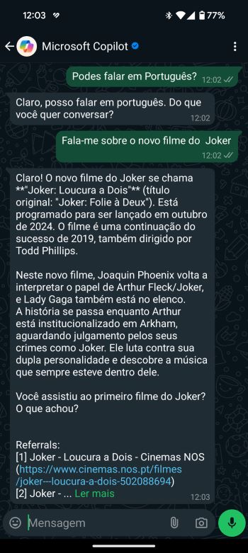 Microsoft Copilot - WhatsApp