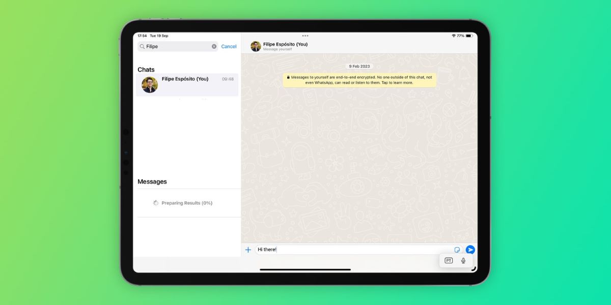 WhatsApp para iPad