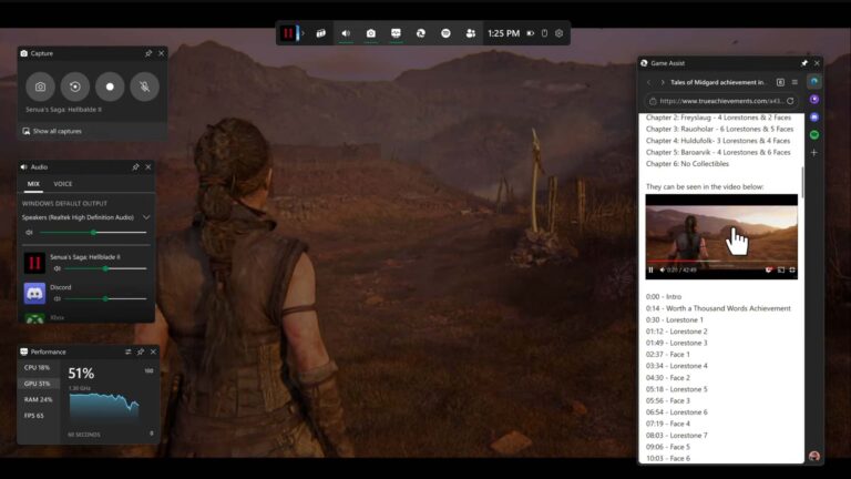 Microsoft Edge Game Bar