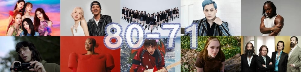 100 melhores músicas de 2024 - do número 80 ao 71