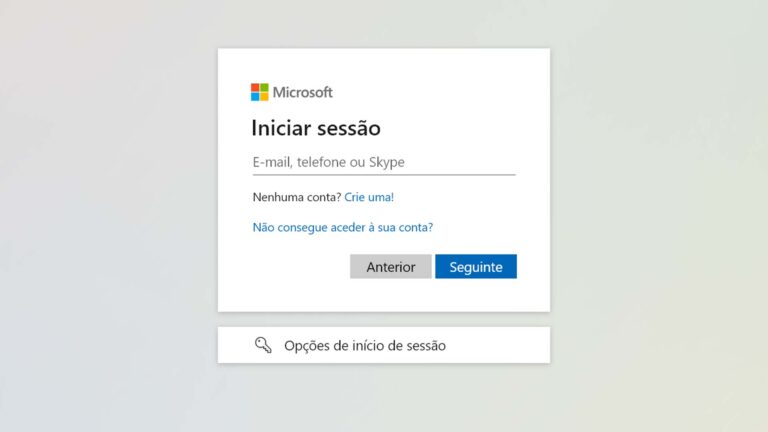 Microsoft - Login Conta