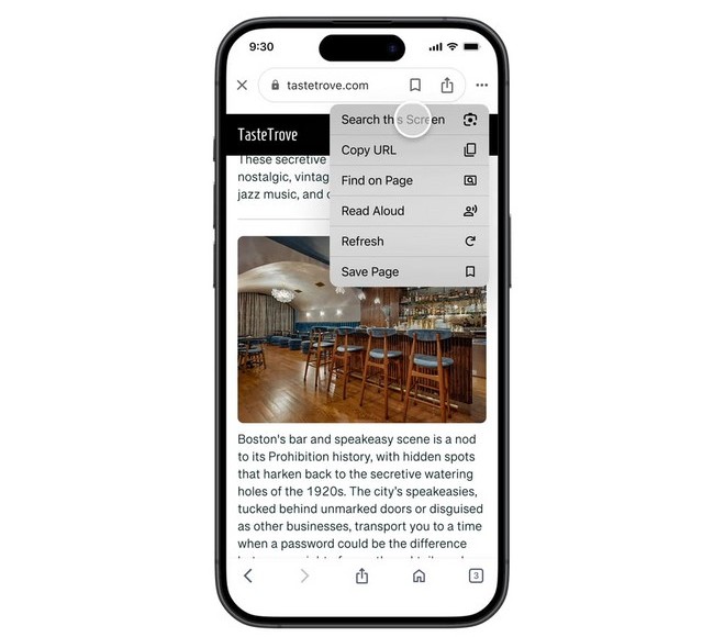 Circle to Search no iOS