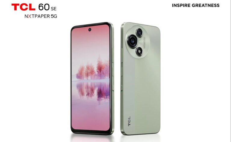 A TCL lançou o novo smartphone TCL 60 SE NXTPAPER 5G