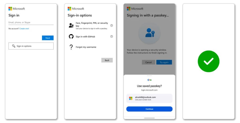 As Passkey substituem as passwords na Microsoft