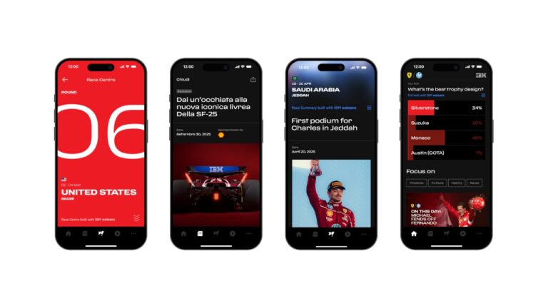 Ferrari e IBM reformulam aplicação para reforçar ligação com os adeptos da Fórmula 1