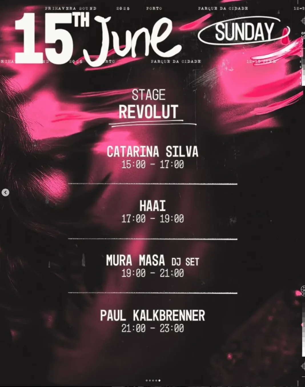 Primavera Sound Porto 2025 - Hor&aacute;rios 15 de junho