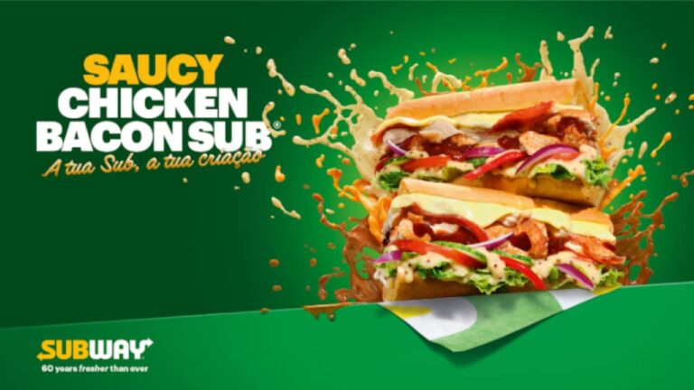 Subway lança nova sub Saucy Chicken Bacon com foco na personalização dos molhos