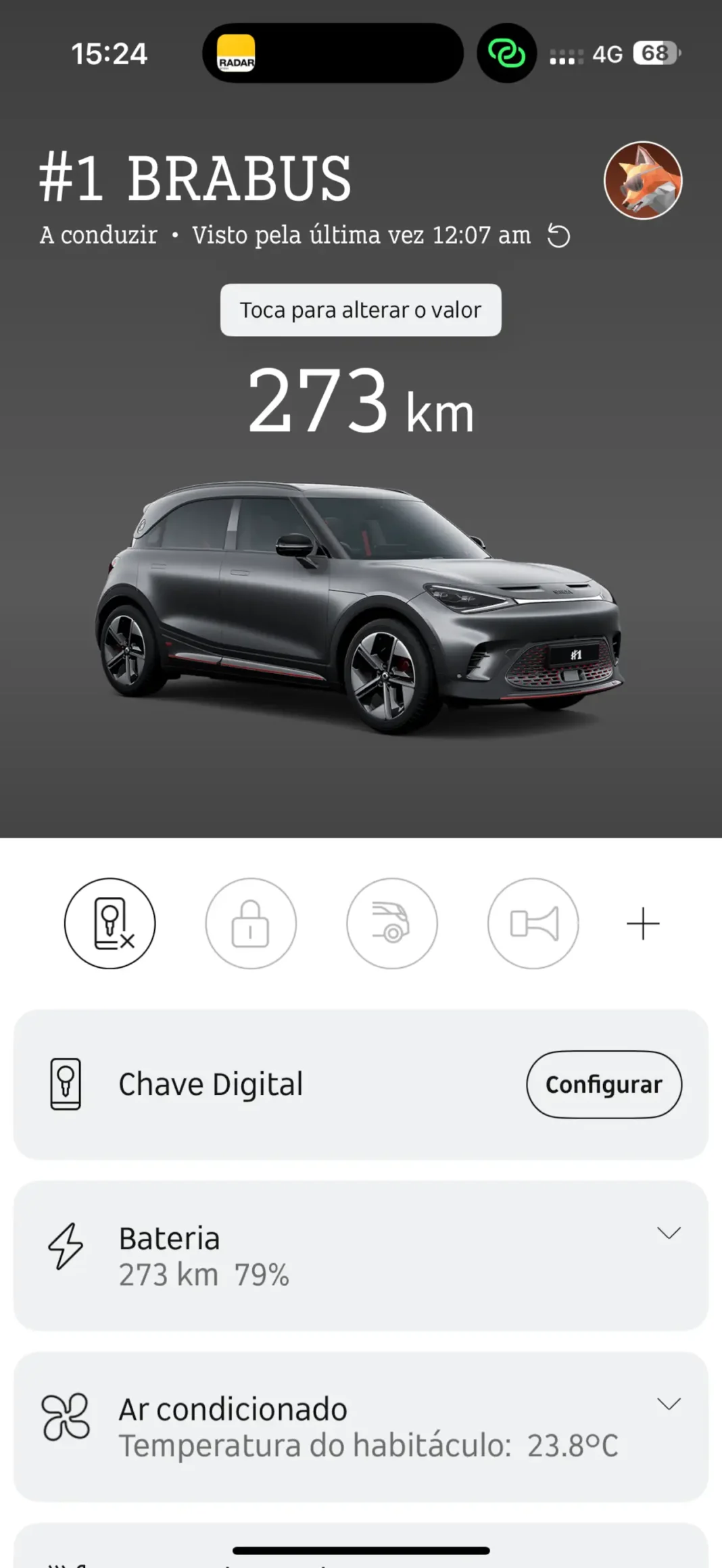 App Hello do smart #1 BRABUS